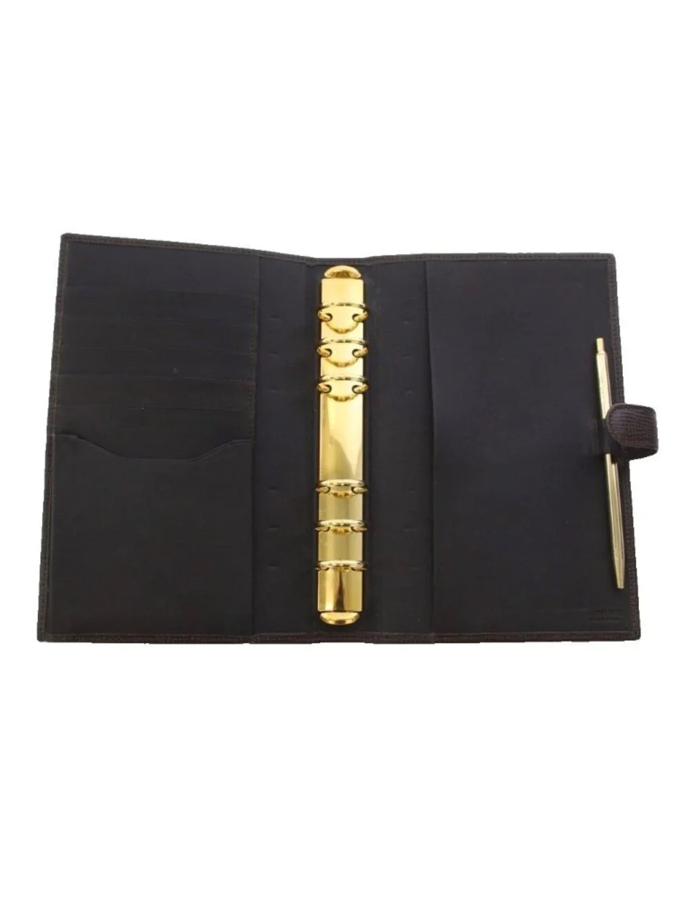 Loewe Anagram Planner Cover Leather with Ballpoint Pen Brown